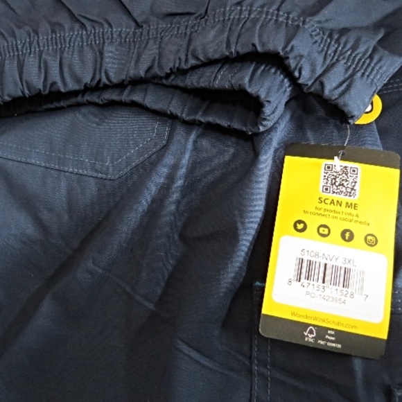 WonderWink Womens Wonderwork Women's Pull-on Cargo Scrub Pant 3X - Picture 8 of 8